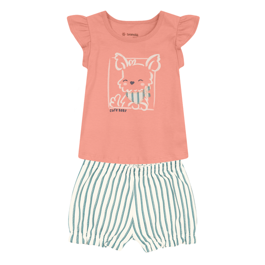 Blusa Y Shorts Nena | Perrito Brandili
