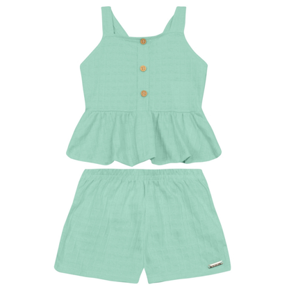 Blusa Y Shorts Nena | Menta Brandili