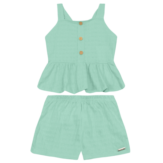 Blusa Y Shorts Nena | Menta Brandili