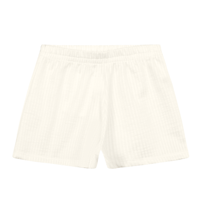 Blusa Y Shorts Nena | Blanco y Beige Mundi
