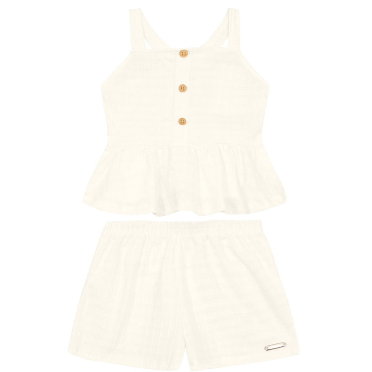 Blusa Y Shorts Nena | Blanco Brandili