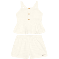 Blusa Y Shorts Nena | Blanco Brandili