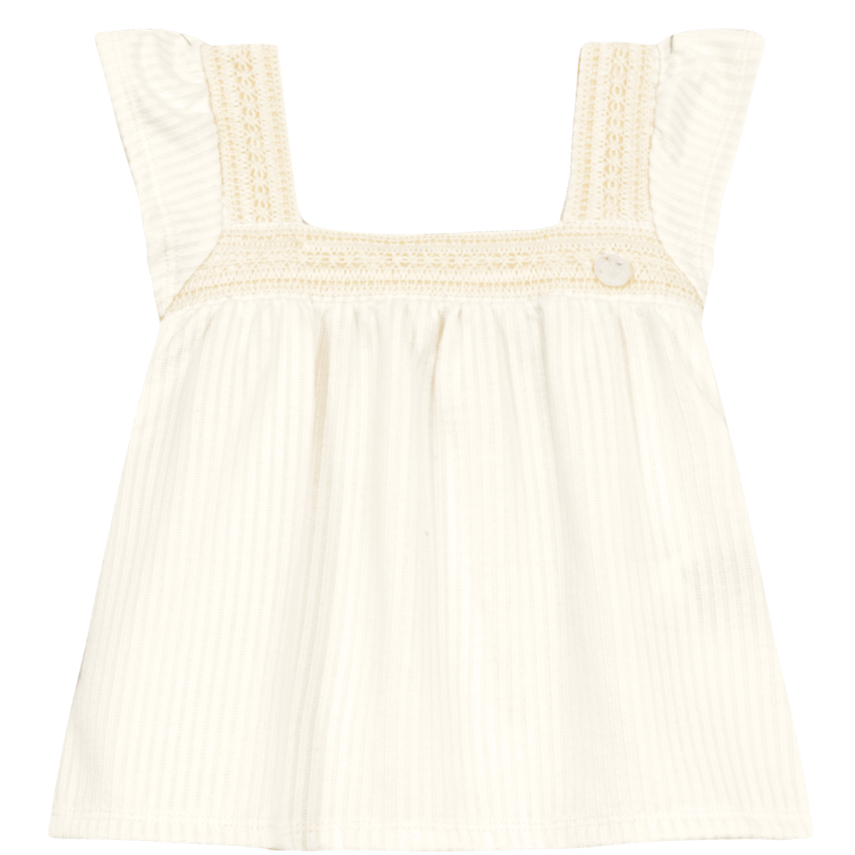 Blusa Y Shorts Nena | Blanco y Beige Mundi