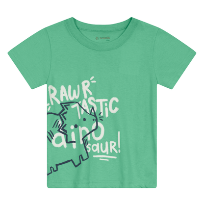 Camiseta Y Bermuda Nene Rawr | Verde Brandili