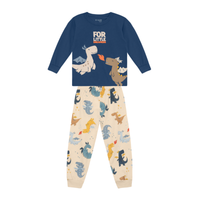 Camiseta manga larga Y Pantalón Nene | Dinosaurio Azul Brandili