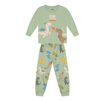 Camisesta manga larga Y Pantalón Nene | Dinosaurio Verde Brandili