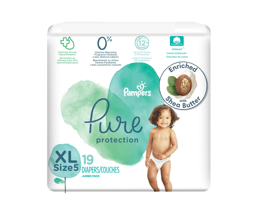 Pañales Pure Jumbo S5X19Unid Pampers