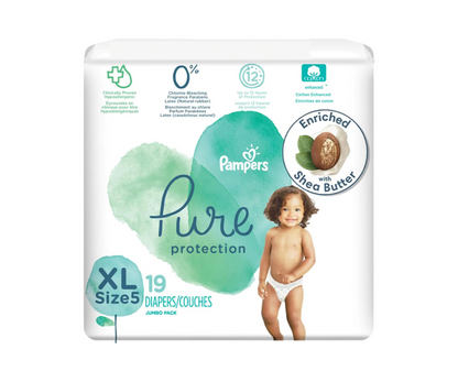 Pañales Pure Jumbo S5X19Unid Pampers