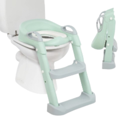 Asiento De Inodoro Con Escalera Lea | Menta Kikaboo