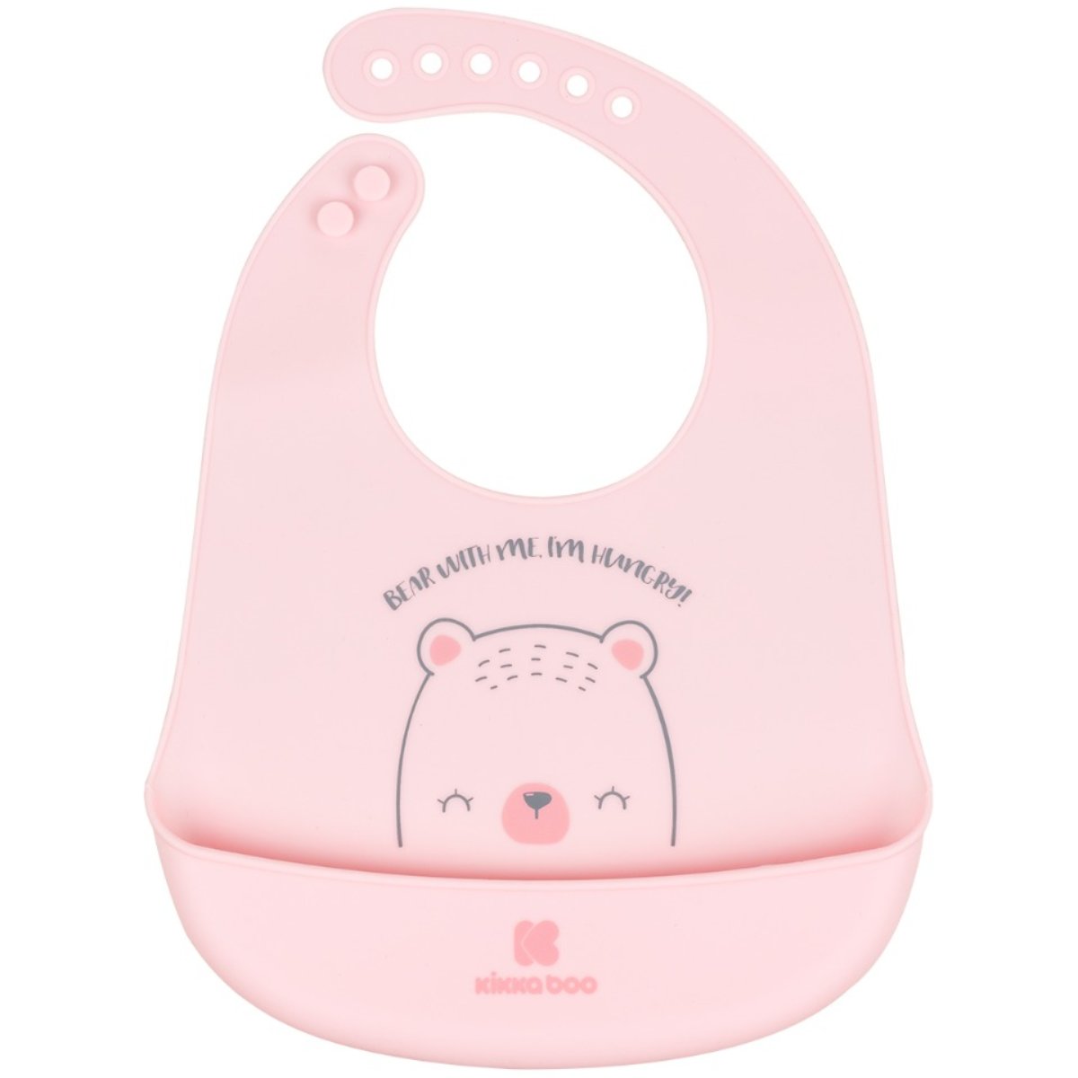 Babero De Silicon Bear With Me Rosaic Fest | Rosado Kikkaboo