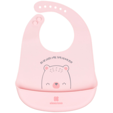 Babero De Silicon Bear With Me Rosaic Fest | Rosado Kikkaboo