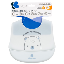 Babero De Silicon Bear With Me Rosaic Fest | Azul Kikkaboo