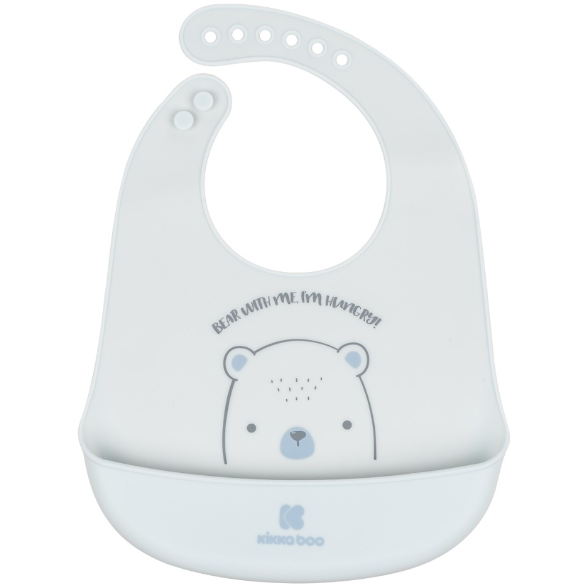 Babero De Silicon Bear With Me Rosaic Fest | Azul Kikkaboo