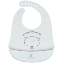 Babero De Silicon Bear With Me Rosaic Fest | Azul Kikkaboo