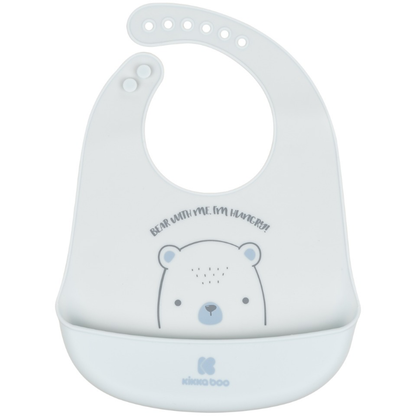 Babero De Silicon Bear With Me Rosaic Fest | Azul Kikkaboo