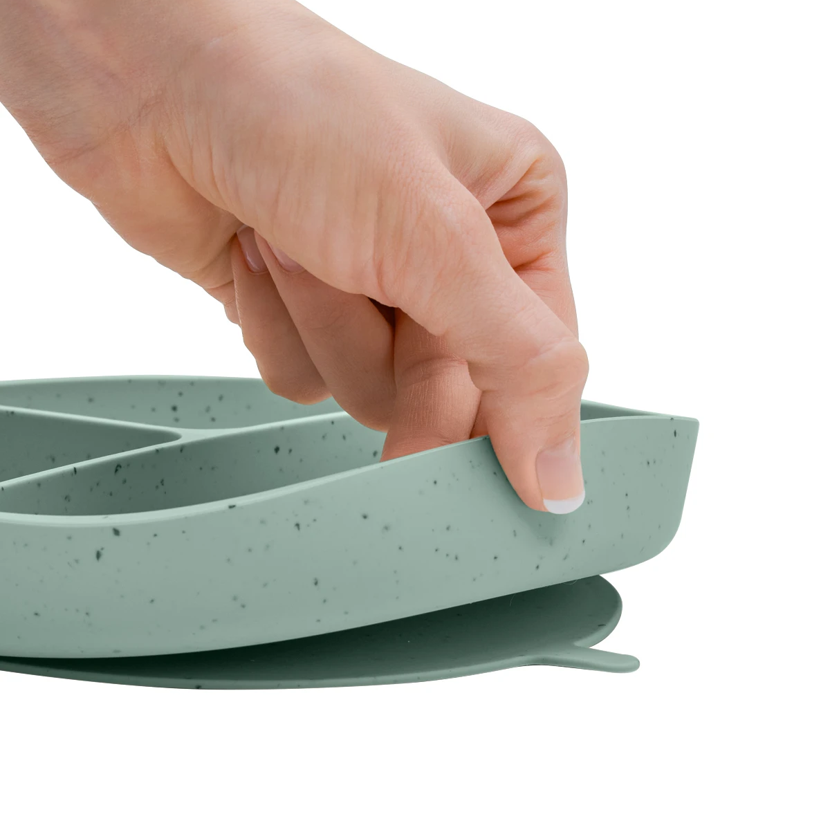 Plato Con Divisiones Platinum Silicon | Menta Kikkaboo