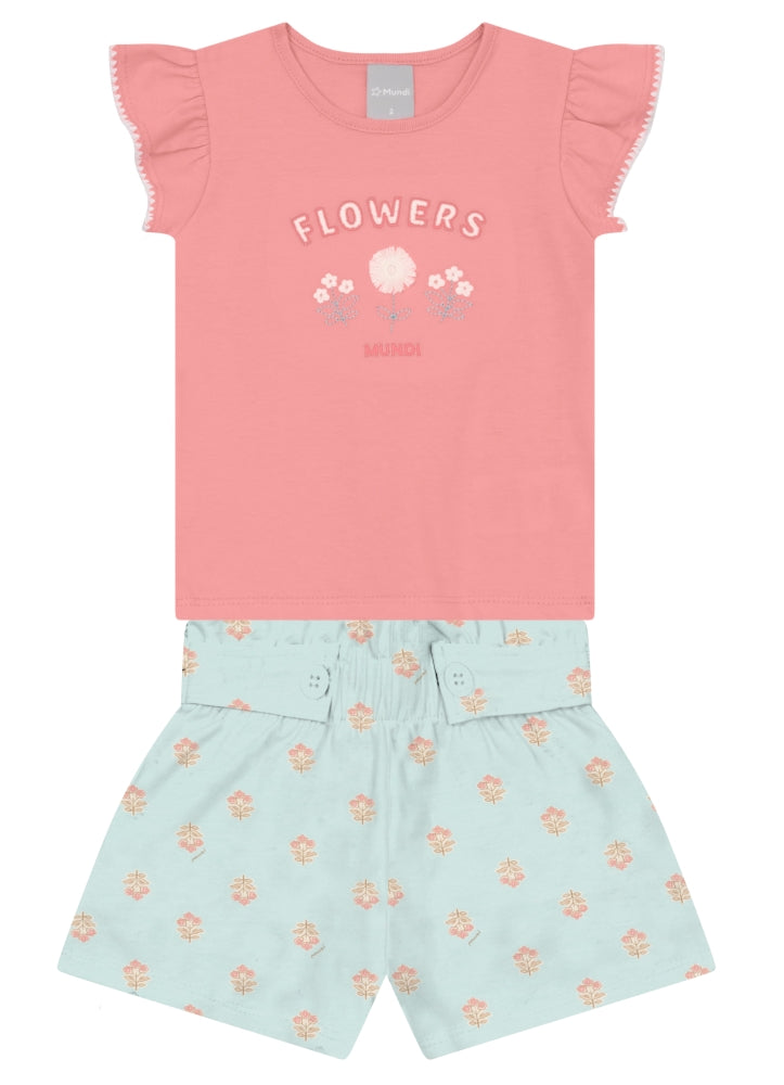 Blusa y Shorts Nena | Rosa Azul - Mundi