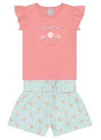 Blusa y Shorts Nena | Rosa Azul - Mundi