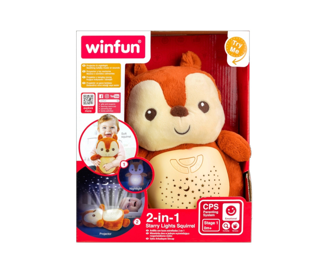 Ardilla Luces Estrellas 2 En 1 Winfun