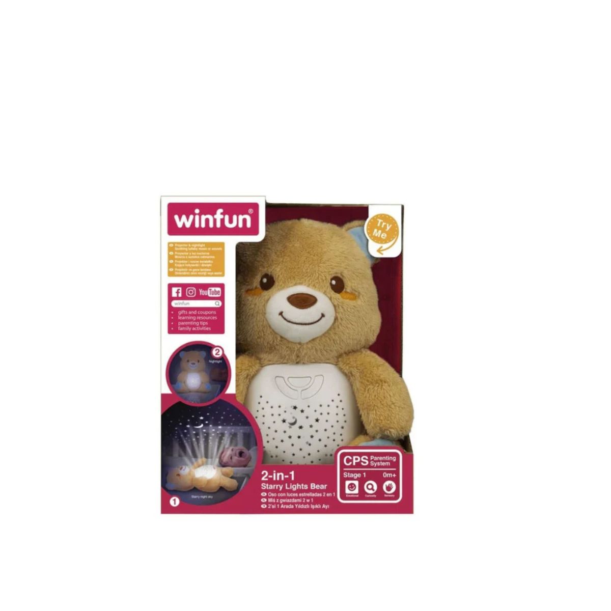 Oso Luces Estrellas 2 En 1 Winfun