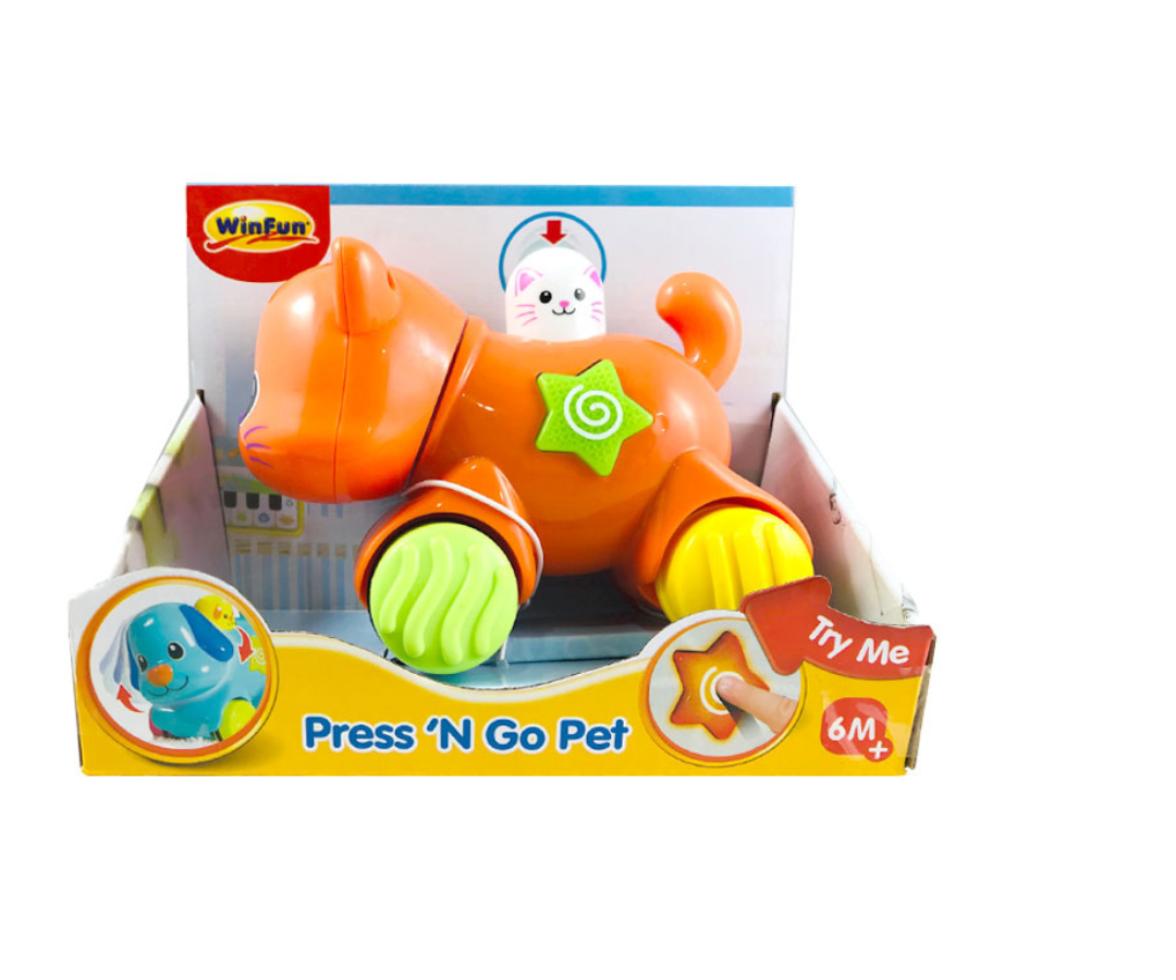 Gatito didáctico presiona y camina  Winfun