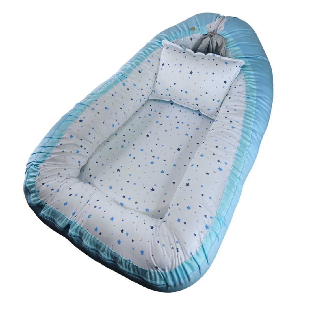 Nido colecho celeste con estrellas