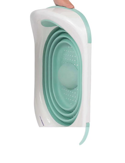 Bañera Plegable Y Antideslizantes Azul