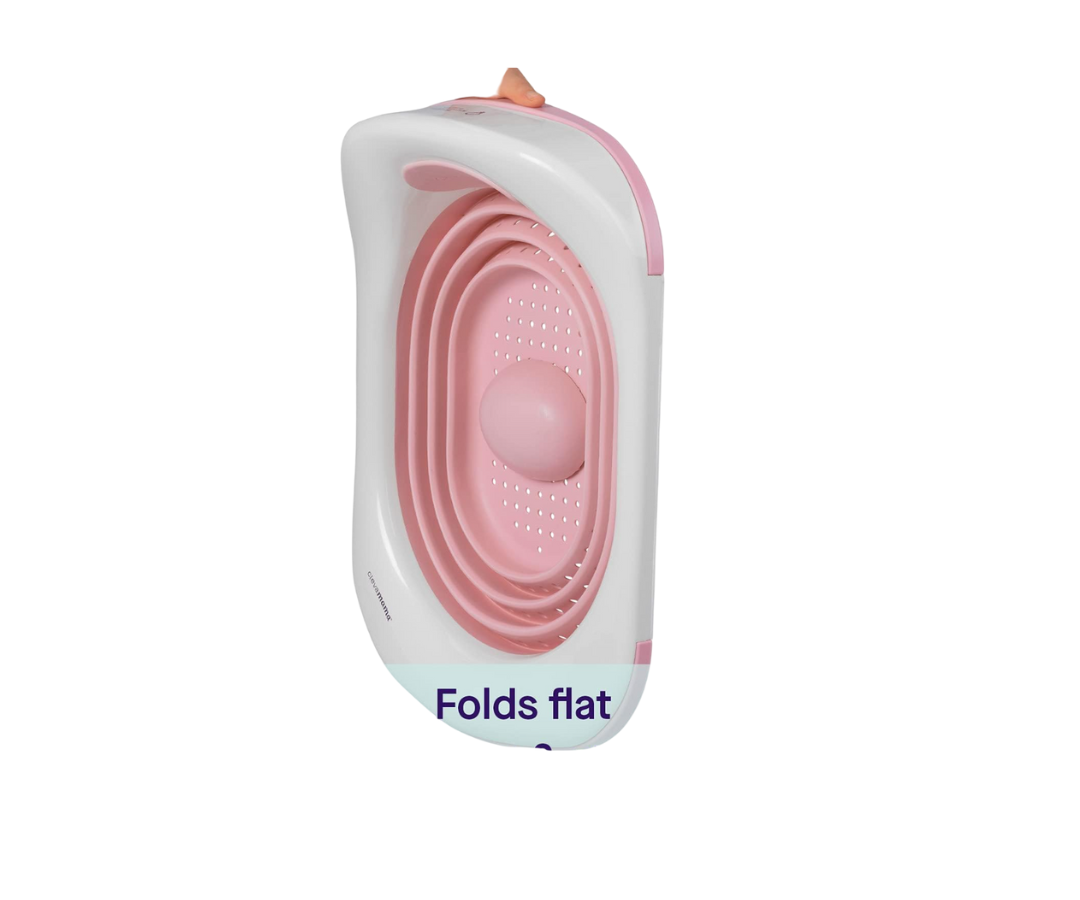 Bañera Plegable Y Antideslizantes Rosada