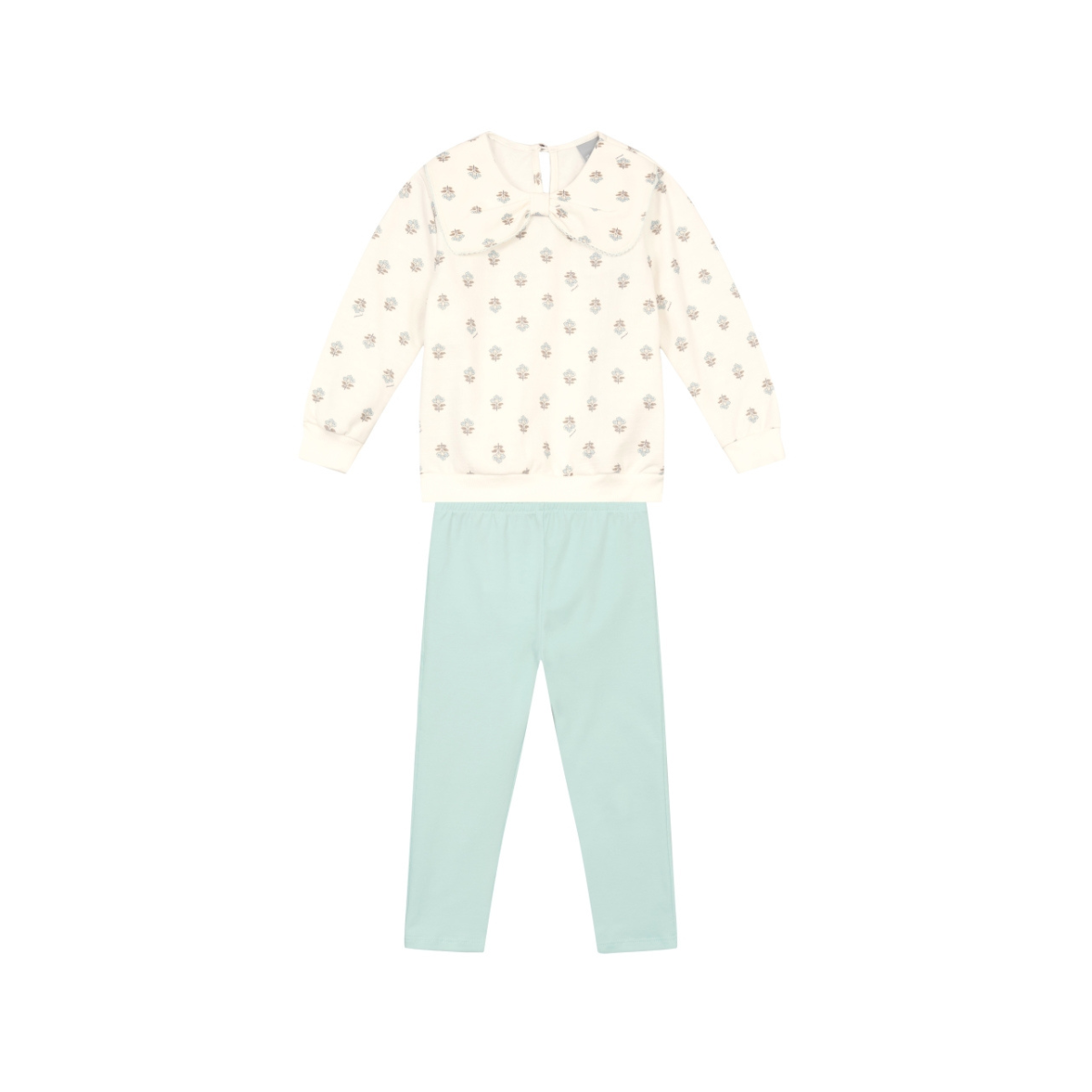Blusón Y Pantalón Legging Nena | Beige Celeste - Mundi