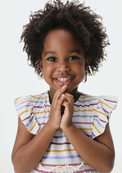 Vestido manga corta nena