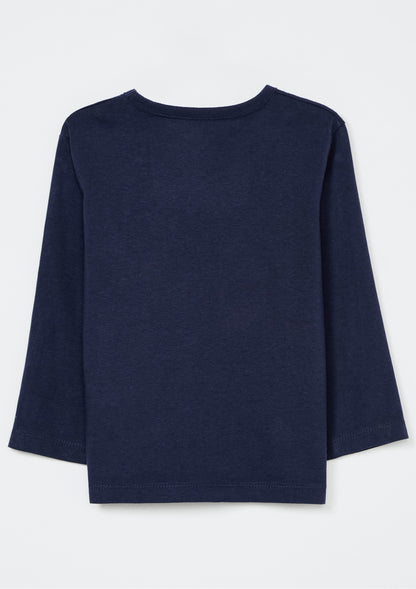 Camiseta manga larga azul