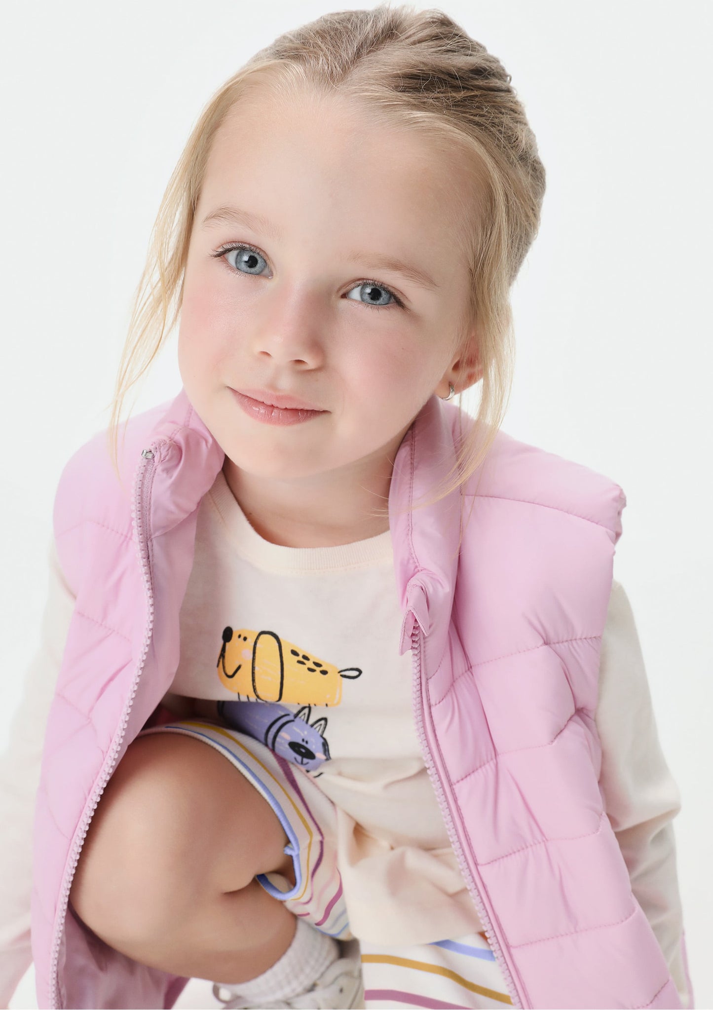 Camiseta blanca manga larga niña