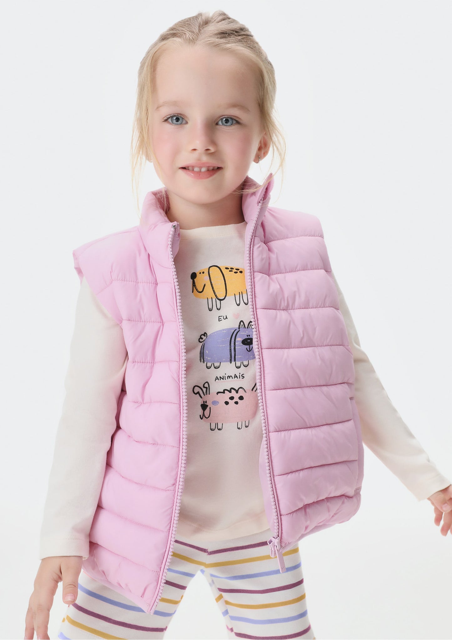 Camiseta blanca manga larga niña