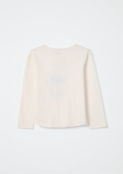 Camiseta blanca manga larga niña