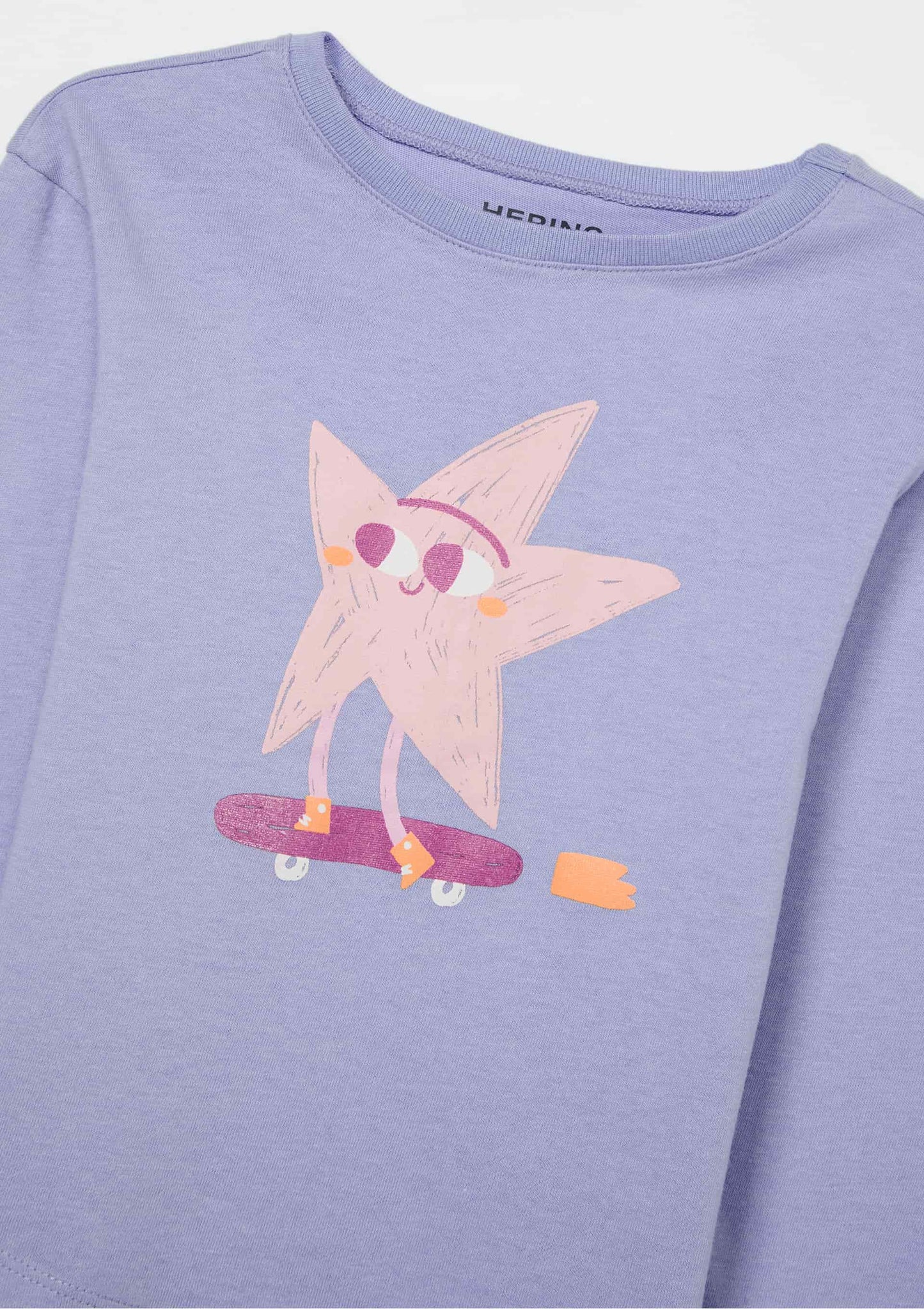 Camiseta lila manga larga niña