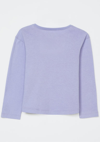 Camiseta lila manga larga niña