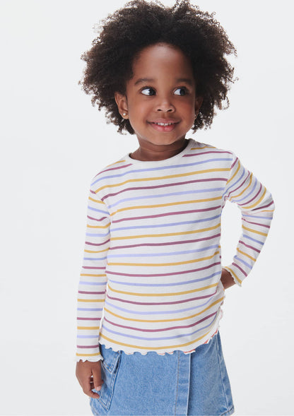 Camiseta multicolor manga larga