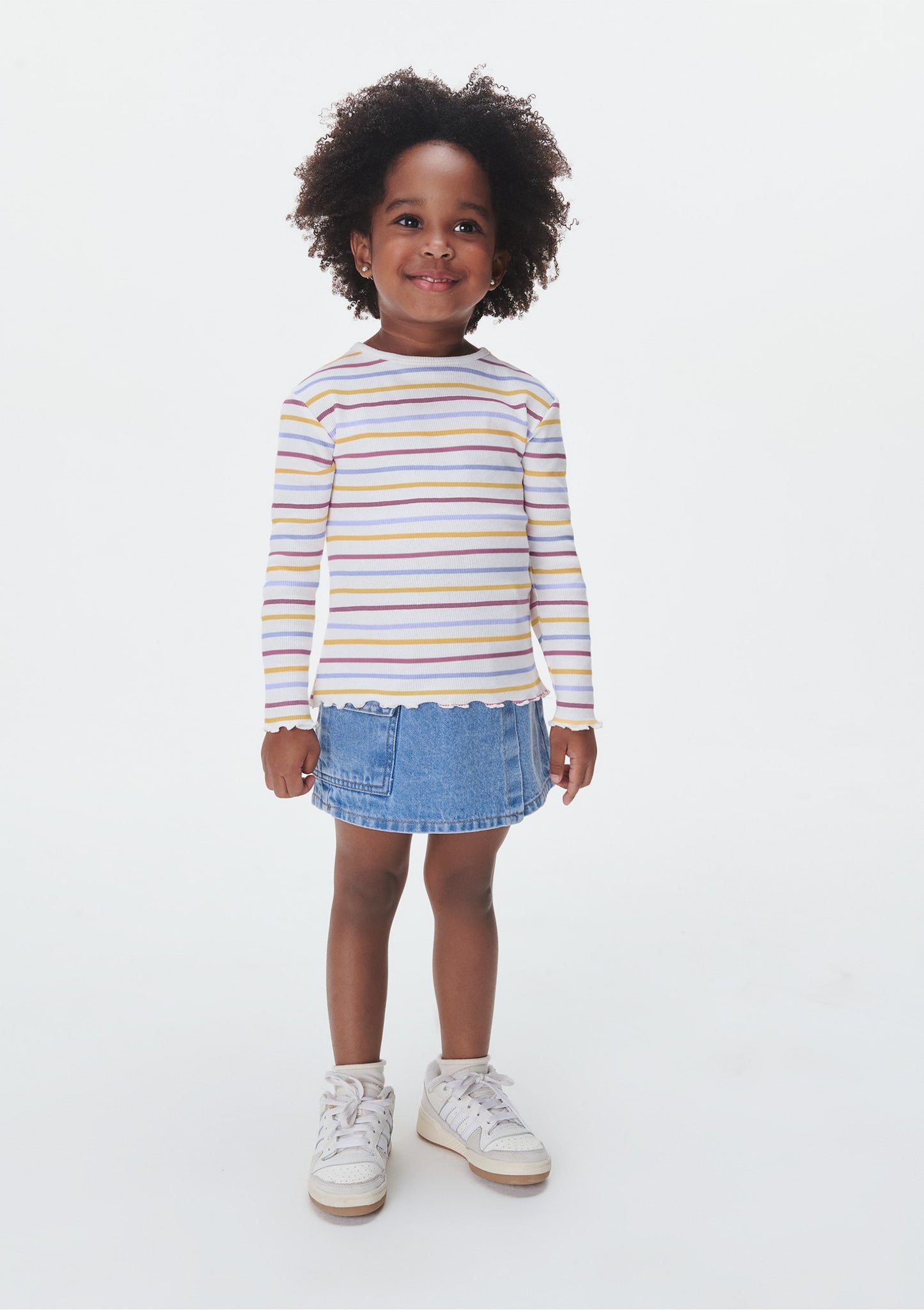 Camiseta multicolor manga larga