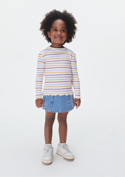 Camiseta multicolor manga larga