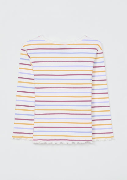 Camiseta multicolor manga larga