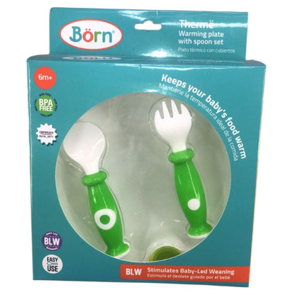 Plato térmico con cubiertos