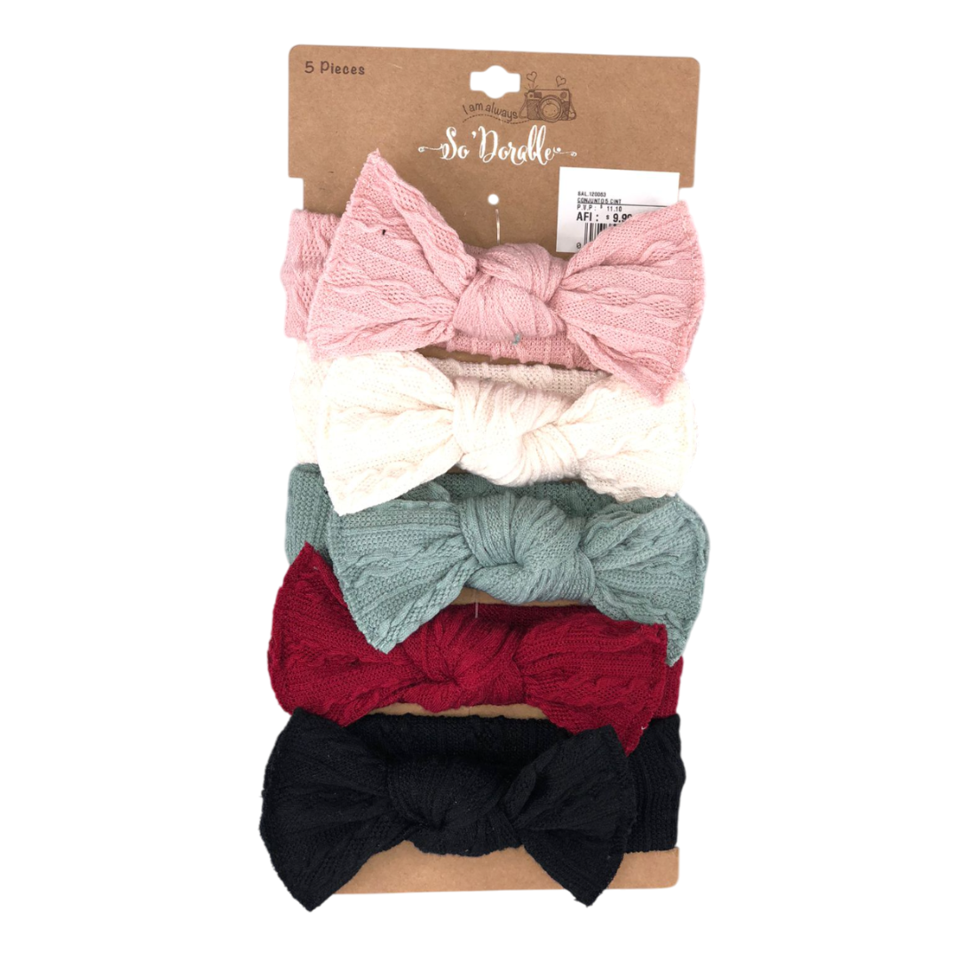 Set de 5 cintillos de colores