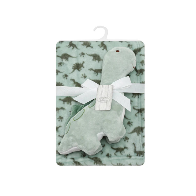 Cobija Franela Con Peluche | Dino - Mothers Choice