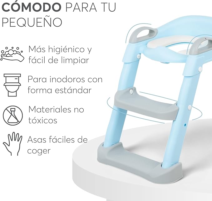 Adaptador con Escaleras para baño Kikkaboo