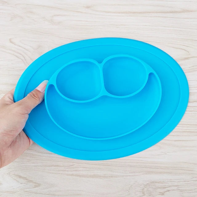 Plato de silicona con divisiones
