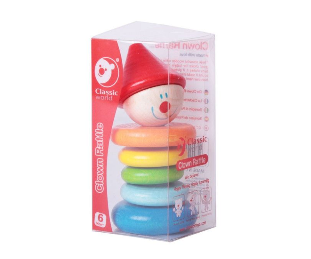 Sonajero Payaso 6M+ Classic Toys