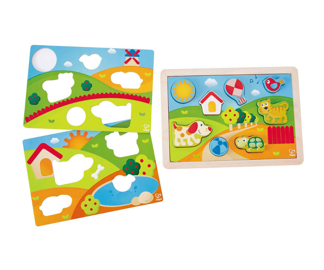 Rompecabezas 3 En 1 Sunny Valley  Hape