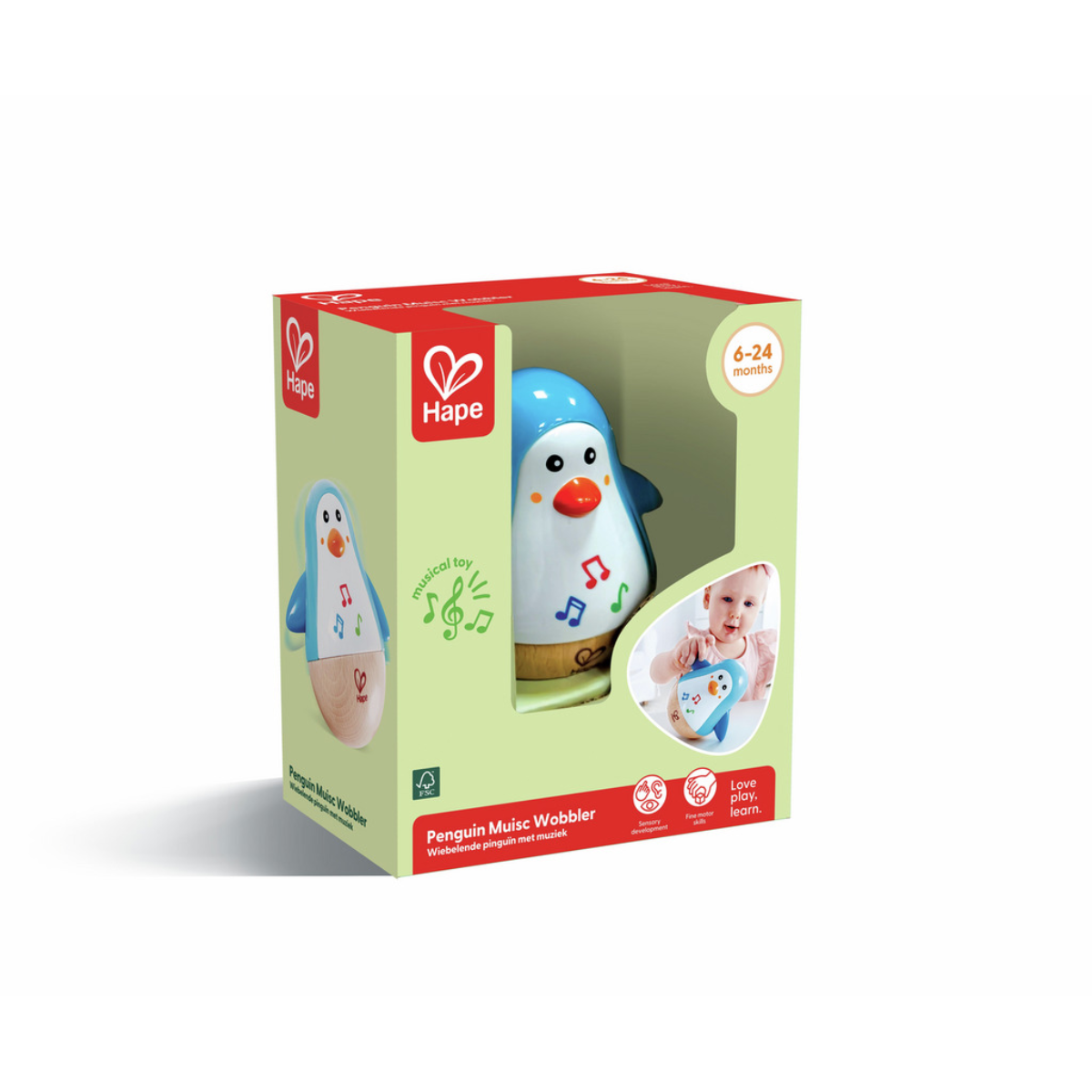 Juguete Musical Pinguino Oscilante Hape