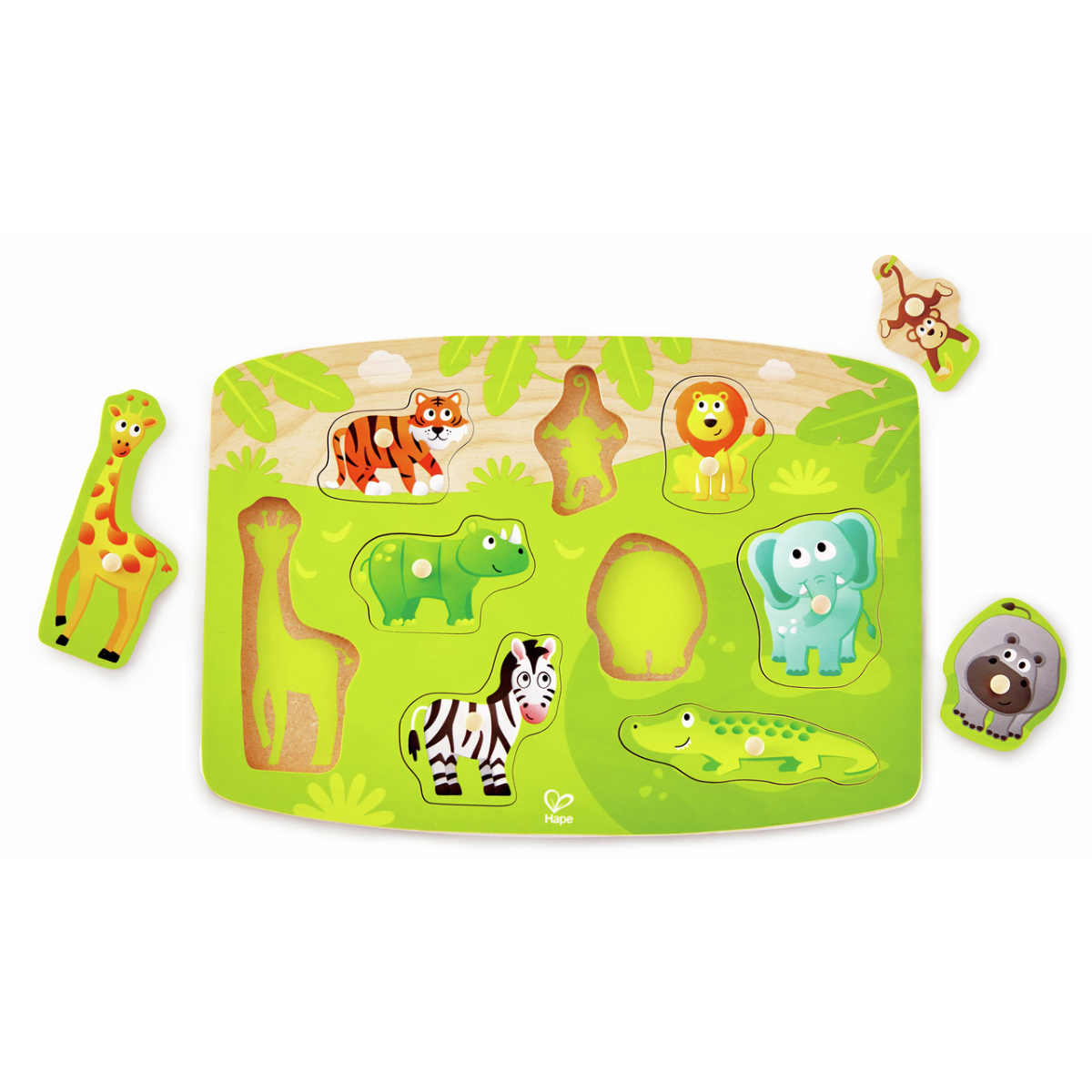 Rompecabezas Jungle Peg Multicolor Hape