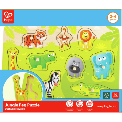 Rompecabezas Jungle Peg Multicolor Hape